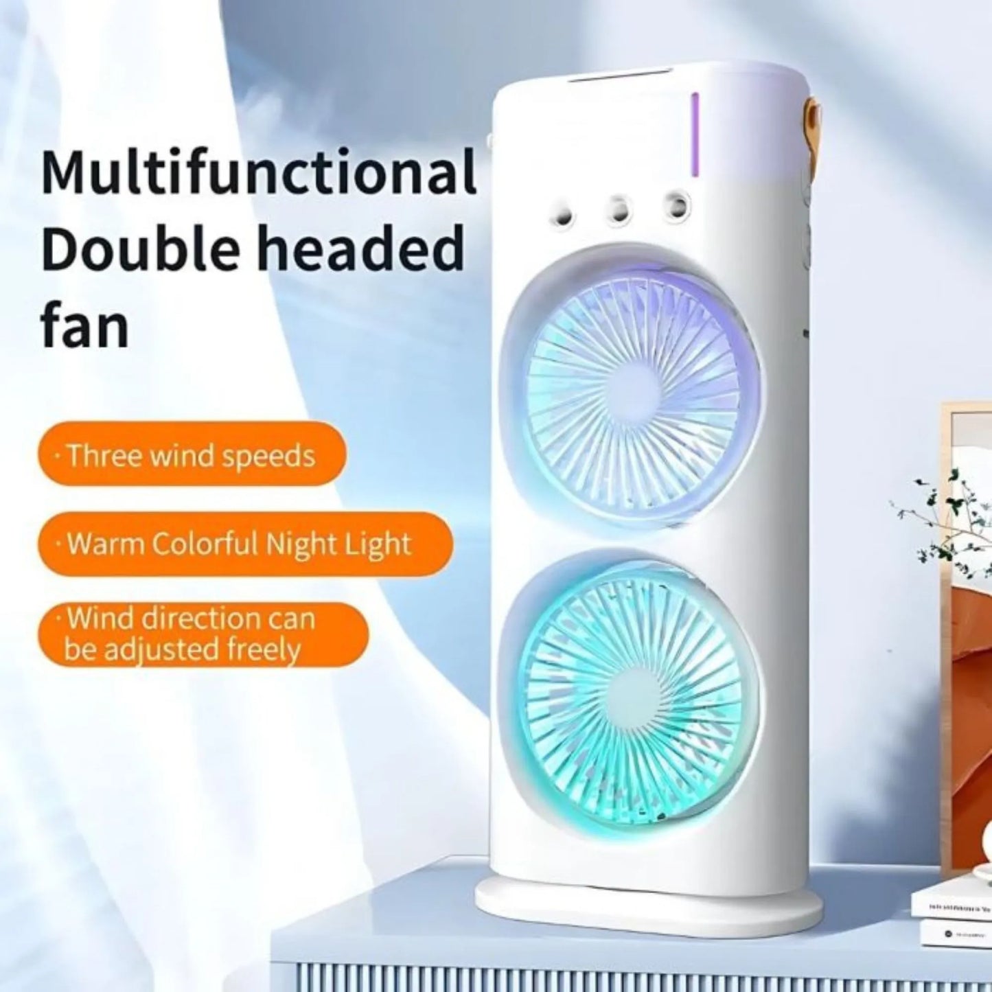 ChillMax™ Dual Air Blaster with RGB Aura – Stay Cool Anywhere!