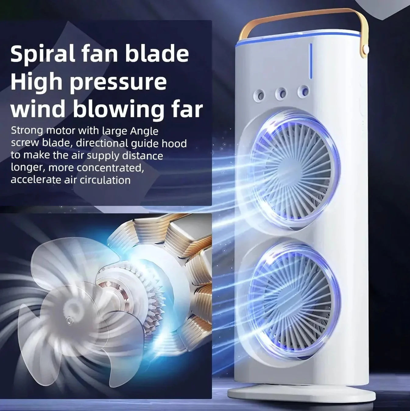 ChillMax™ Dual Air Blaster with RGB Aura – Stay Cool Anywhere!