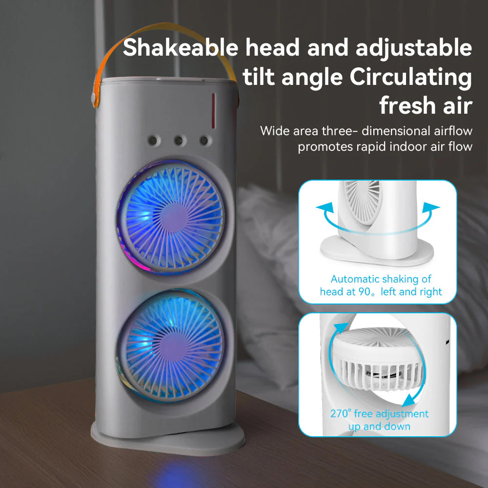 ChillMax™ Dual Air Blaster with RGB Aura – Stay Cool Anywhere!