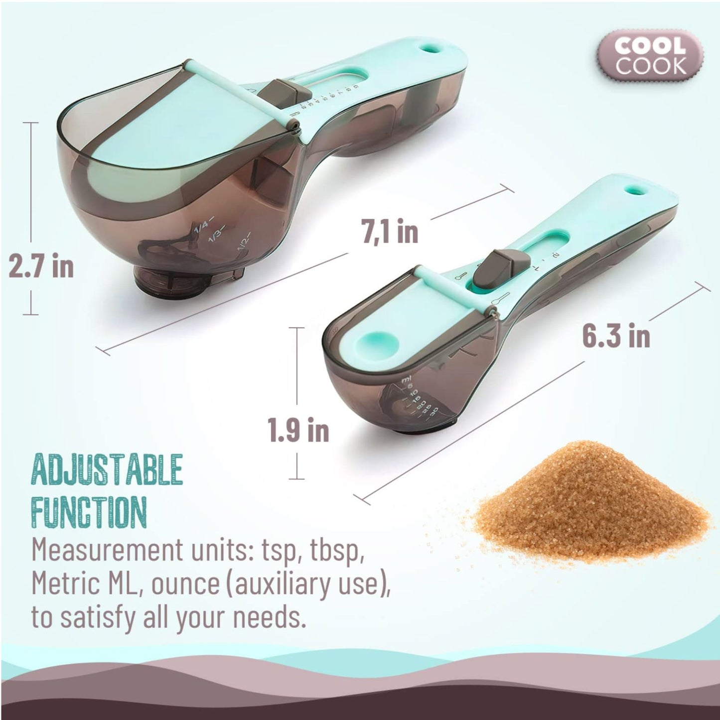 Adjustable Measuring Spoon Set | Precise & Reusable Kitchen Tool | Pack of 2