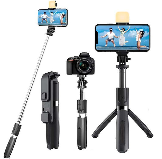 Extendable Flash 3-in-1 Selfie Stick Tripod | Bluetooth Remote