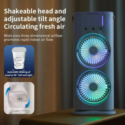 ChillMax™ Dual Air Blaster with RGB Aura – Stay Cool Anywhere!