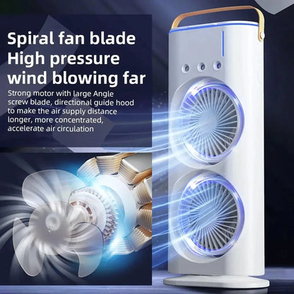 ChillMax™ Dual Air Blaster with RGB Aura – Stay Cool Anywhere!