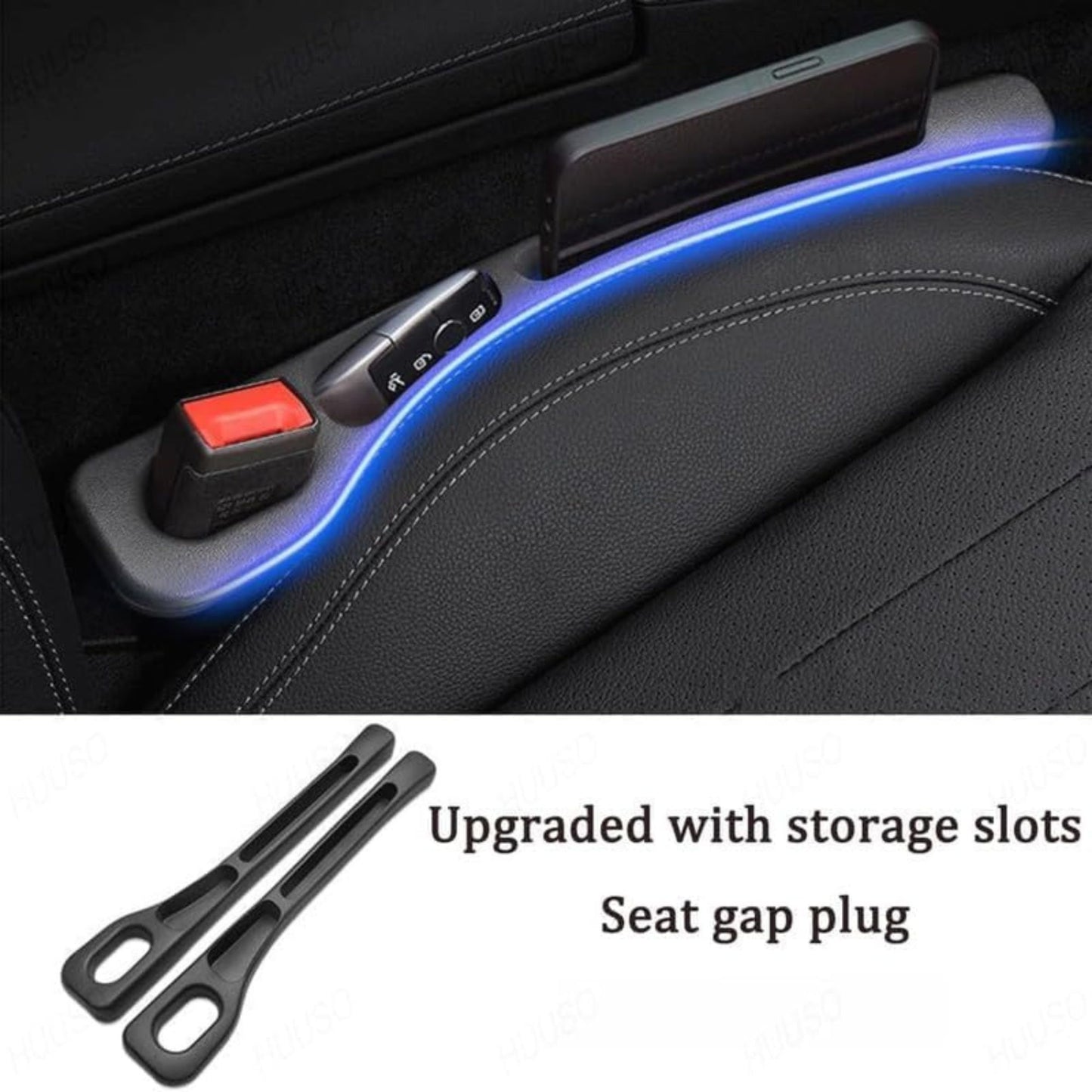 Car Seat Gap Filler & Organizer – EVA Storage Pocket for Cars | Black | Prevents Item Drops