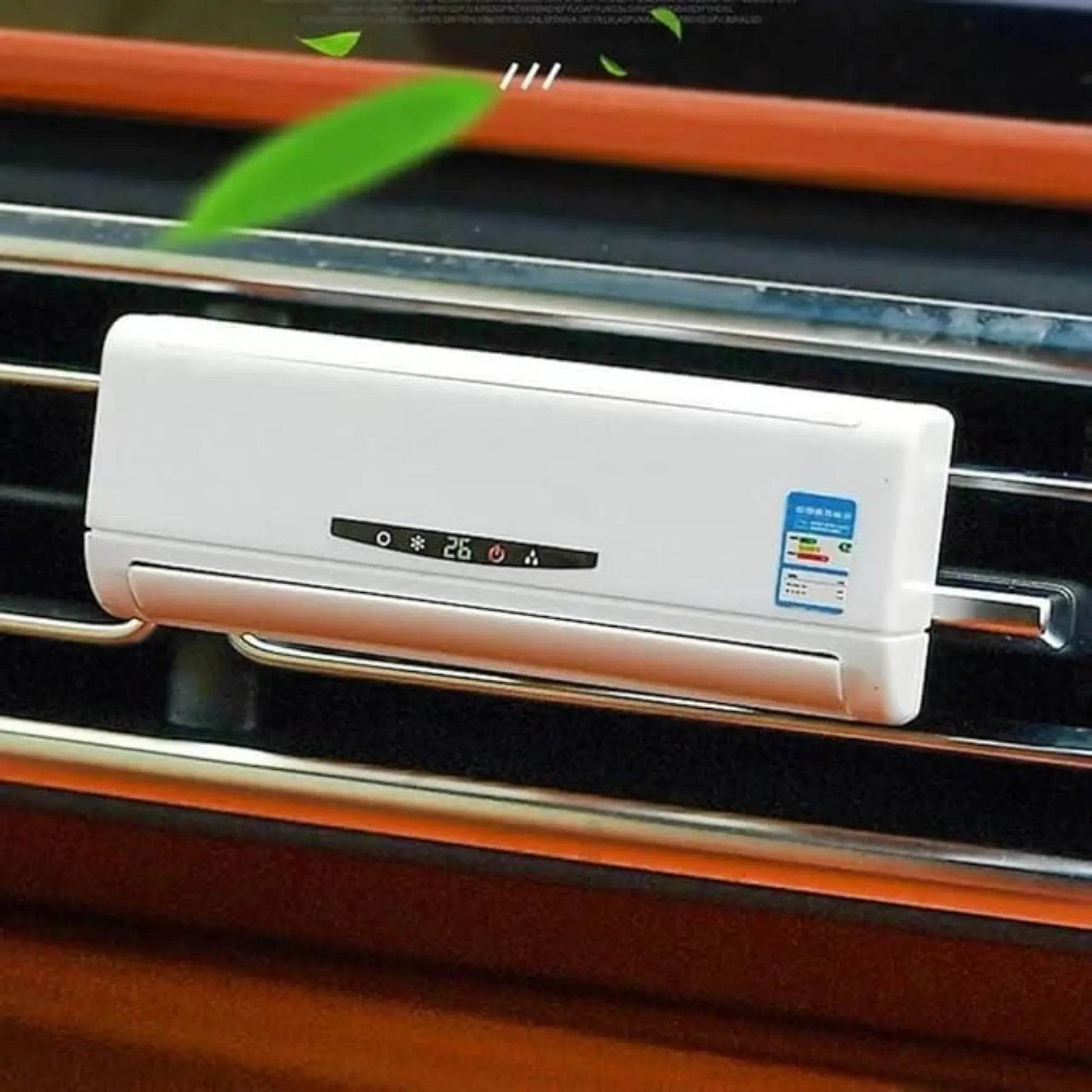 Solar-Powered Mini AC Car Air Freshener – Odor-Free Driving - SwipMall