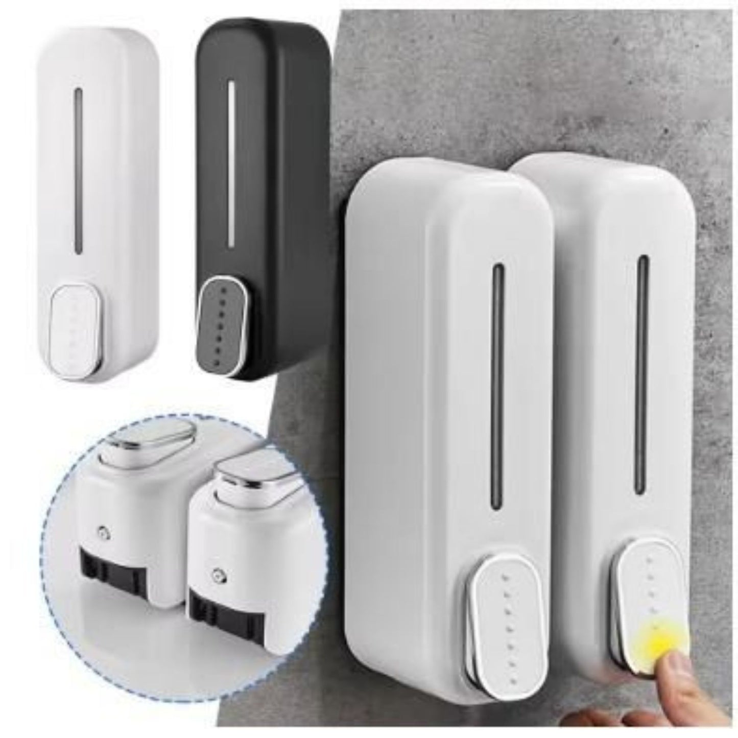 Wall-Mounted Manual Soap Dispenser – Press Liquid Soap & Shampoo Dispenser for Bathroom & Kitchen