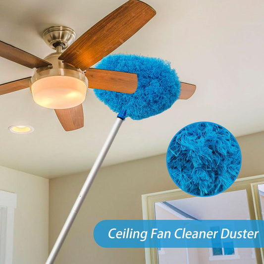 Washable Ceiling Fan Cleaner Duster – Long Handle Extendable Fan Cleaning Brush