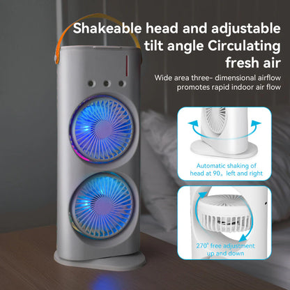 ChillMax™ Dual Air Blaster with RGB Aura – Stay Cool Anywhere!