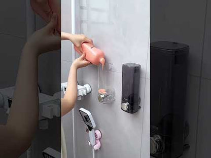 Wall-Mounted Manual Soap Dispenser – Press Liquid Soap & Shampoo Dispenser for Bathroom & Kitchen